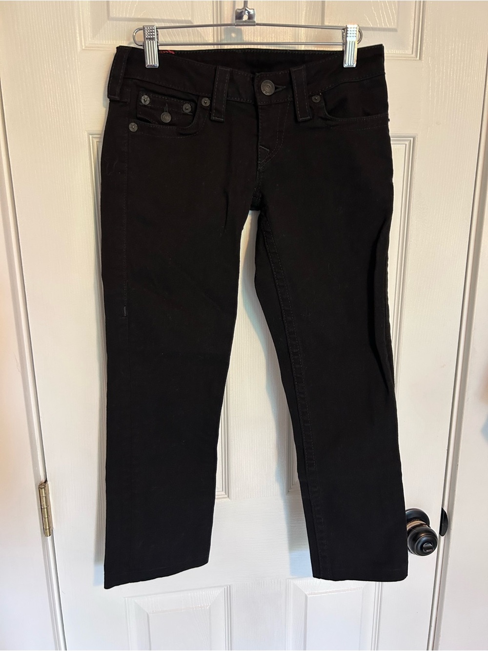 True Religion Women's Straight Leg Jeans in Black